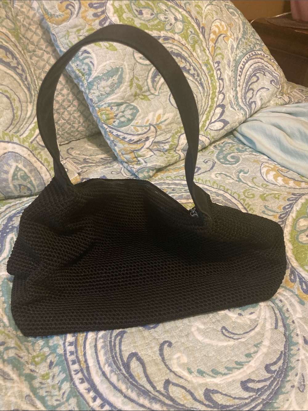 Classic Crochet The Sak Black Shoulder Bag